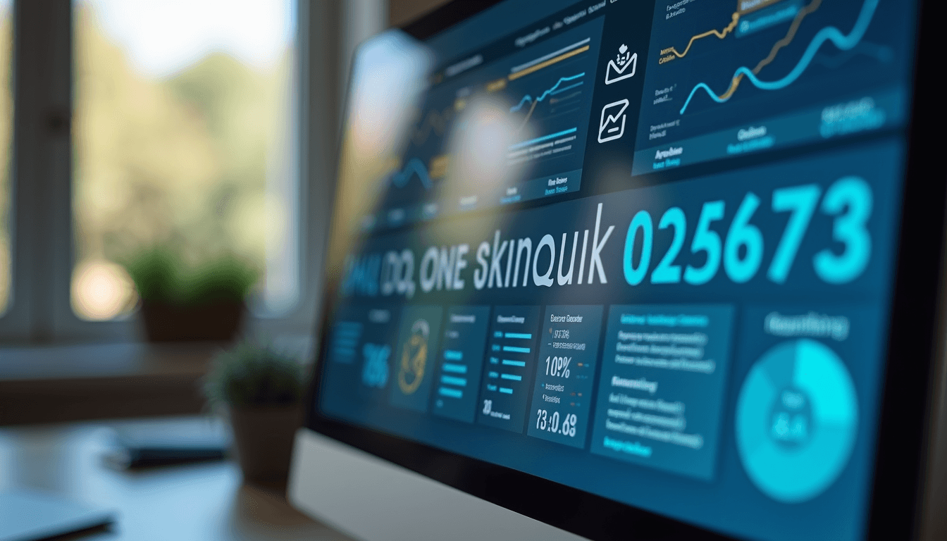 Close-up view of a computer screen showing personalized email campaign dashboard